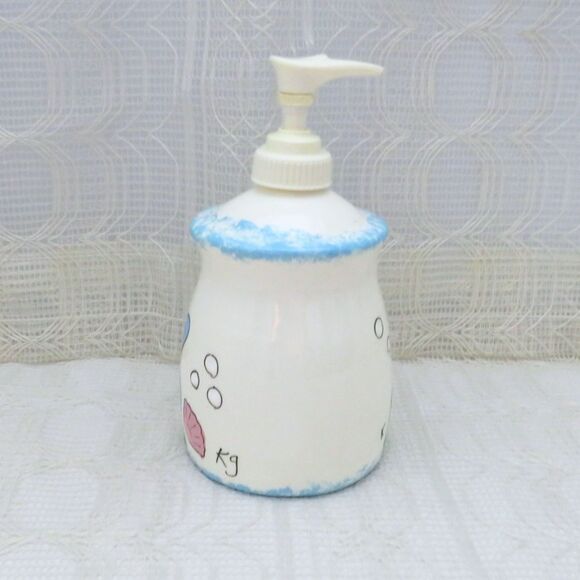 Vintage Handmade Ceramic Soap Dispenser With Fish And Sea Animals - Picture 3 of 8